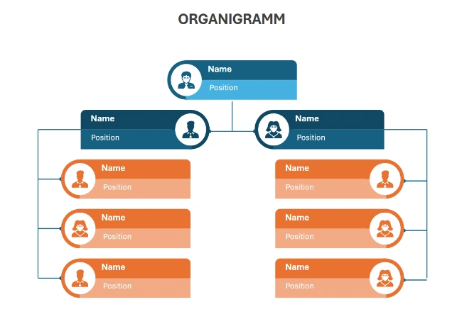 muster organigramm word